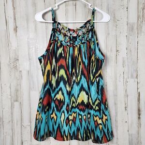 Nicole Miller Chevron Tank Top Size Large